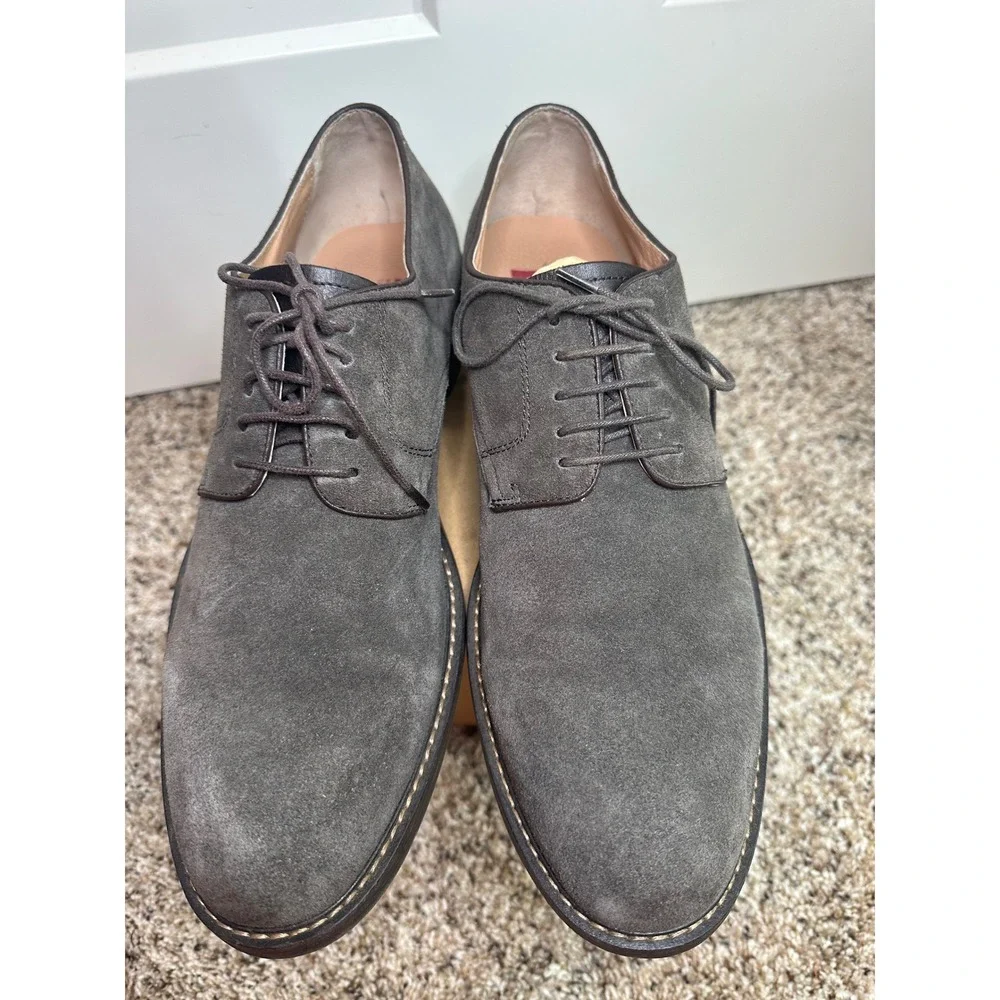 1901 Nordstrom Mens Gray Suede‎ Derby Shoes Lace Up Oxford Size 11.5 M